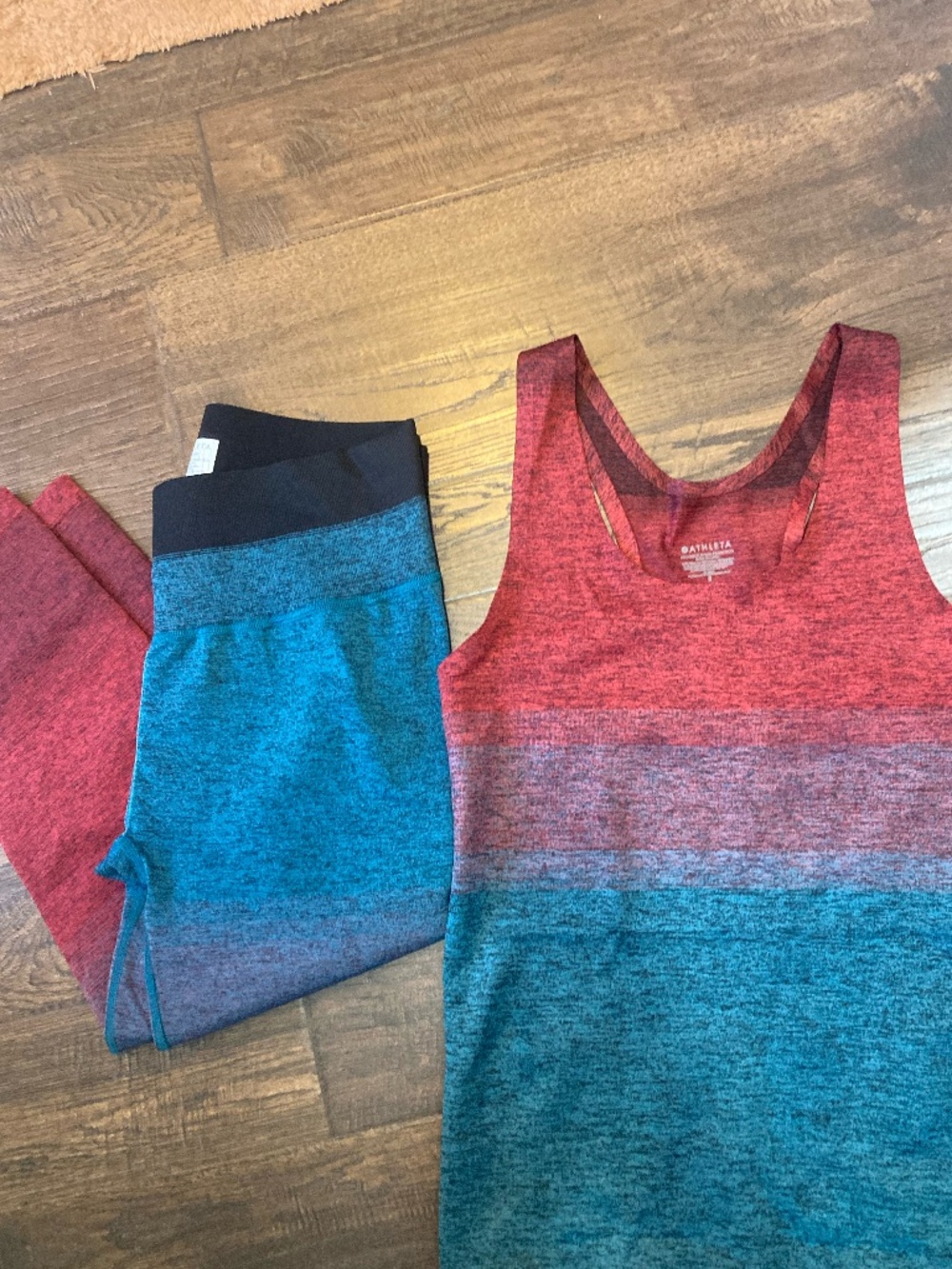 ATHLETA Relay Capri legging and Tank top